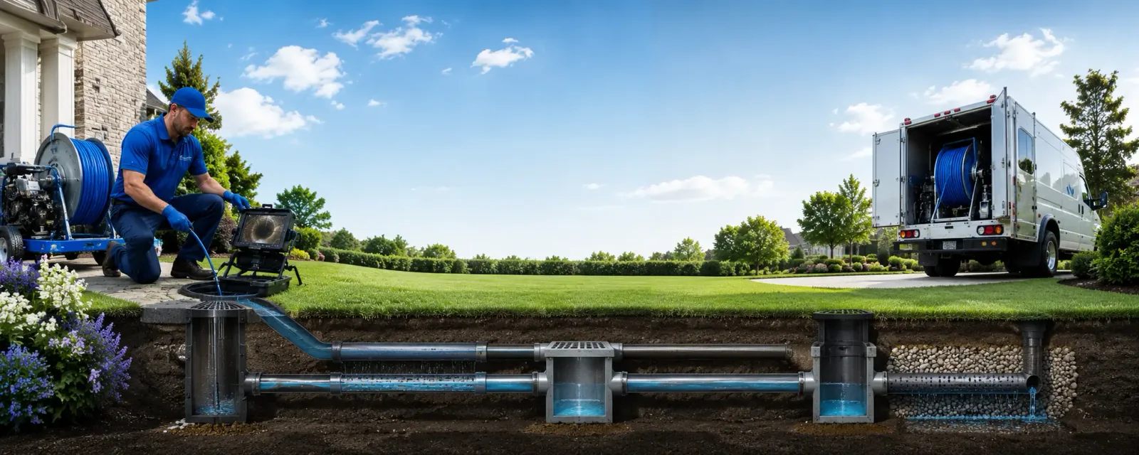 Outdoor drain cleaning information for Brownstown, PA